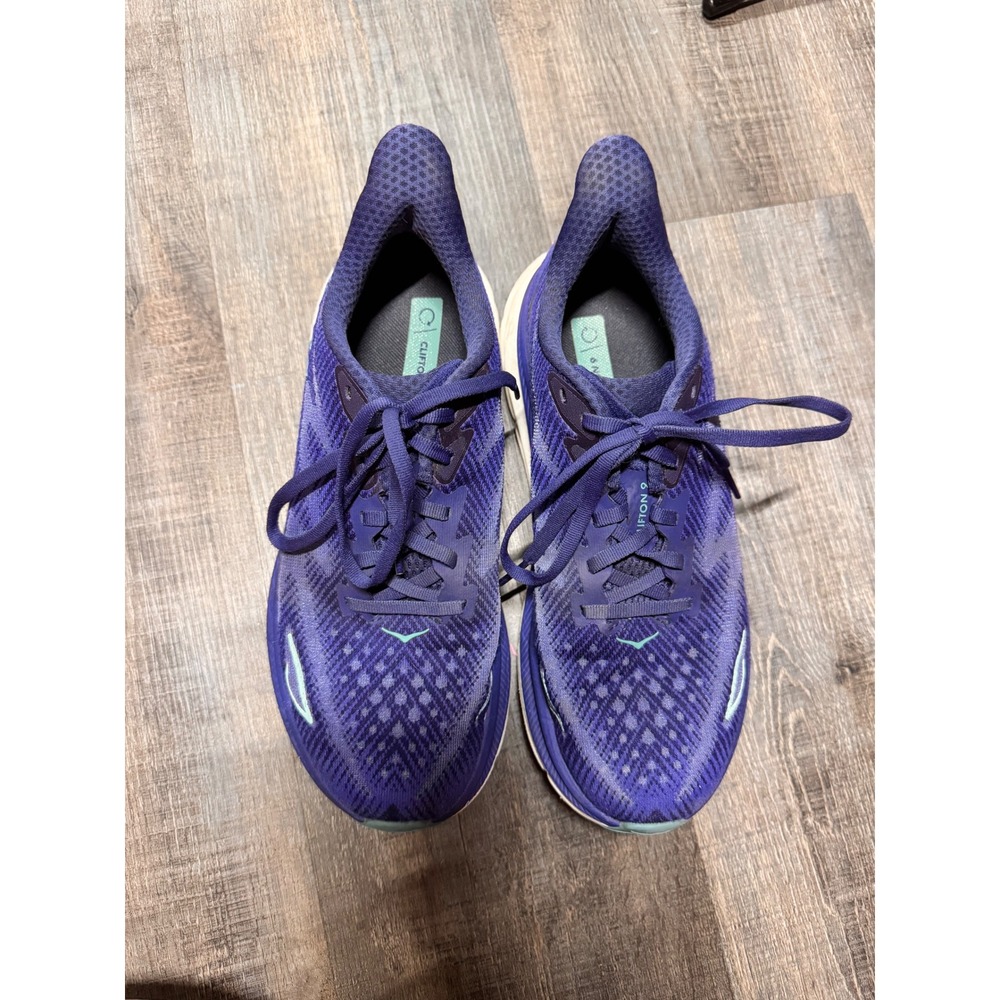 Hoka Clifton 9 Womens Running Shoes Blue Deep Lake Ceramic 1127896 Size 7.5B - Picture 4 of 6